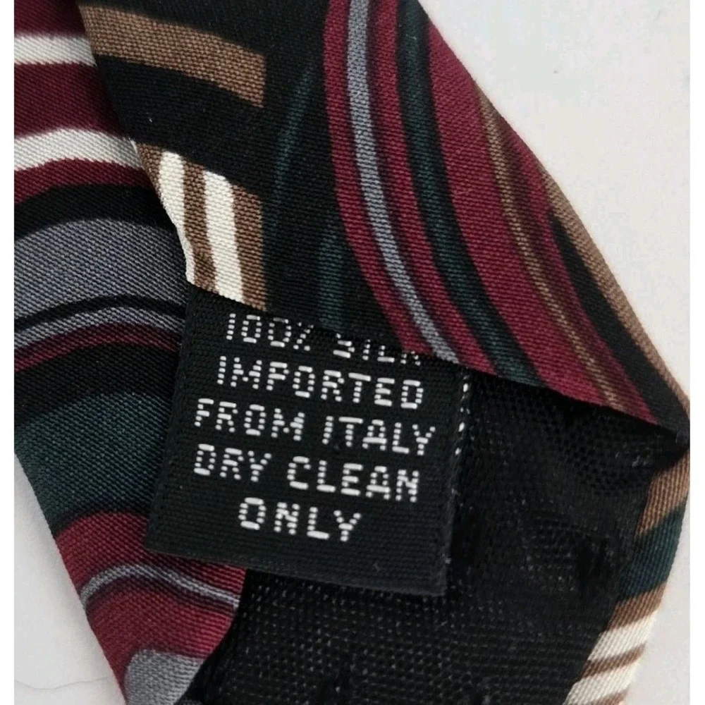 Milano Uomo Tie Abstract Geometric 100% Silk Made USA Robert Talbott RITZ